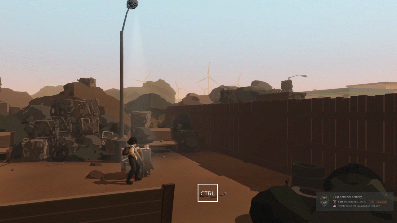 Context being overlayed for the player